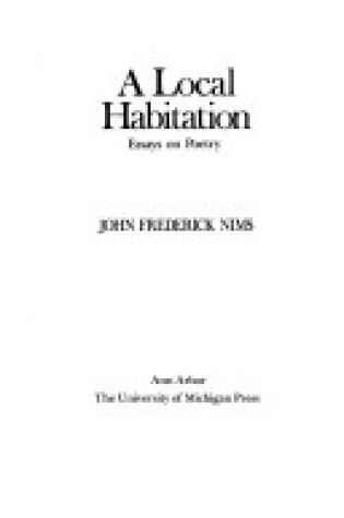 Cover of A Local Habitation