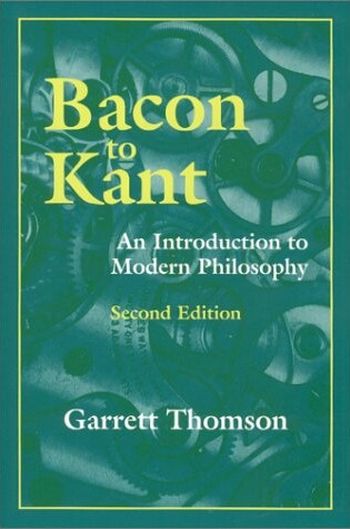 Cover of Bacon to Kant