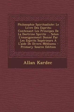 Cover of Philosophie Spiritualiste