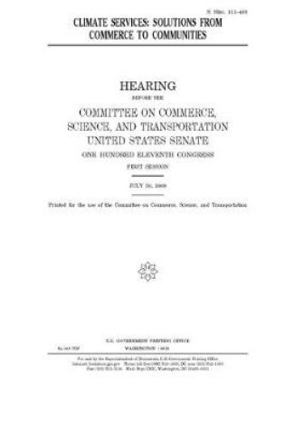 Cover of Climate services