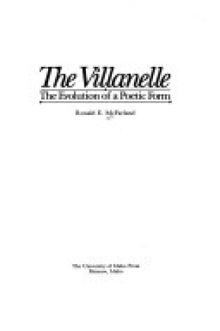 Cover of The Villanelle