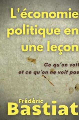 Cover of L'�conomie politique en une le�on