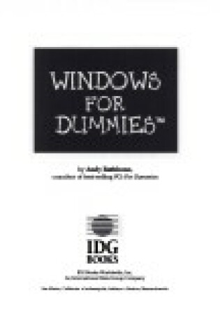 Cover of Windows For Dummies