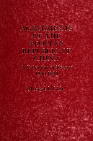 Cover of Agreements of the People's Republic of China