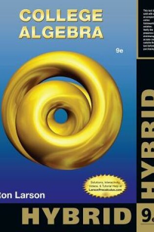 Cover of College Algebra, Hybrid Edition (with WebAssign - Start Smart Guide for Students)