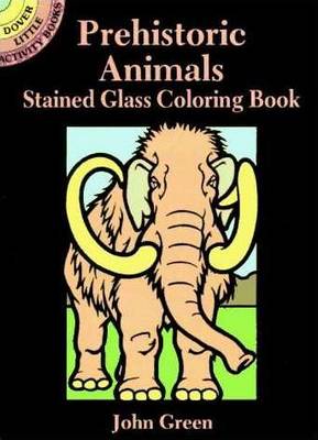 Book cover for Prehistoric Animals Stained Glass Colouring Book
