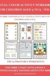 Book cover for Pre K Printable Worksheets (A full color activity workbook for children aged 4 to 5 - Vol 1)