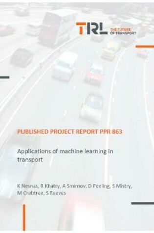 Cover of Applications of machine learning in transport