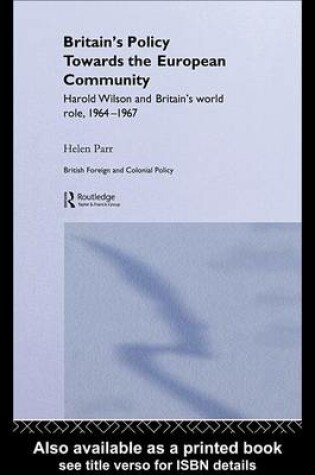 Cover of Britain's Policy Toward the Eu