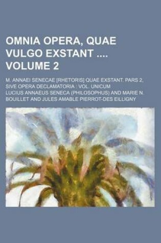 Cover of Omnia Opera, Quae Vulgo Exstant Volume 2; M. Annaei Senecae [Rhetoris] Quae Exstant. Pars 2, Sive Opera Declamatoria