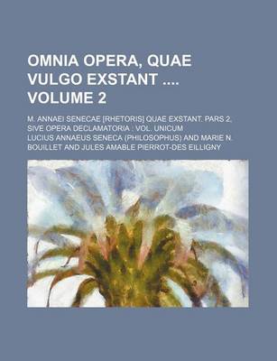 Book cover for Omnia Opera, Quae Vulgo Exstant Volume 2; M. Annaei Senecae [Rhetoris] Quae Exstant. Pars 2, Sive Opera Declamatoria