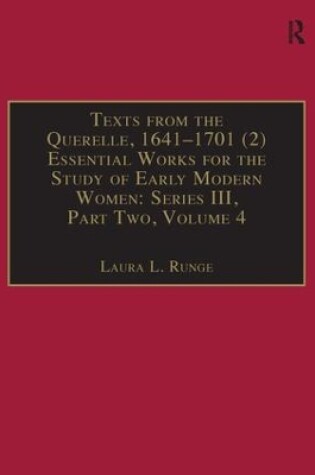 Cover of Texts from the Querelle, 1641–1701 (2)