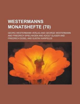 Book cover for Westermanns Monatshefte (70 )