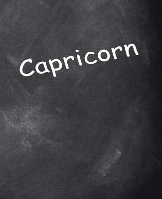 Cover of Capricorn Zodiac Horoscope School Composition Book Chalkboard 130 Pages