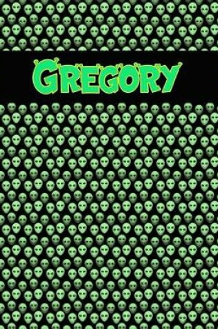 Cover of 120 Page Handwriting Practice Book with Green Alien Cover Gregory