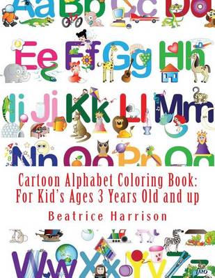 Book cover for Cartoon Alphabet Coloring Book