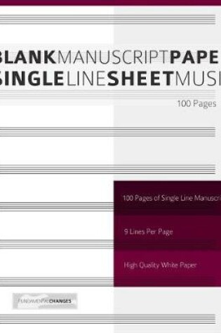 Cover of Blank Manuscript Paper - Single Line Sheet Music