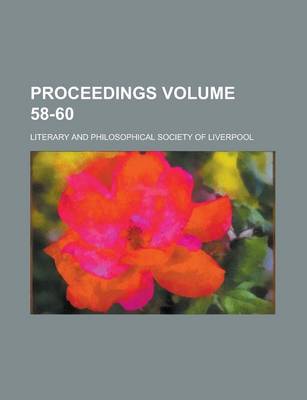 Book cover for Proceedings Volume 58-60