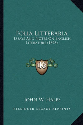 Book cover for Folia Litteraria Folia Litteraria