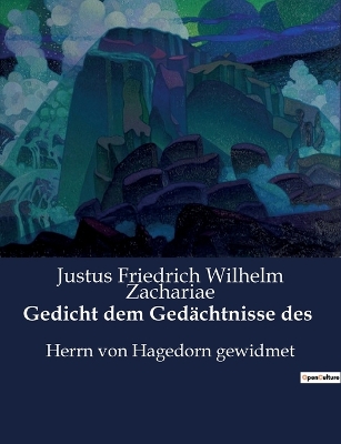 Book cover for Gedicht dem Gedächtnisse des