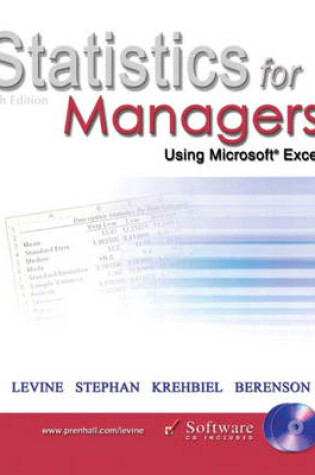 Cover of Statistics for Managers Using Microsoft Excel and Student CD Package