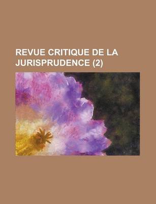 Book cover for Revue Critique de La Jurisprudence (2)