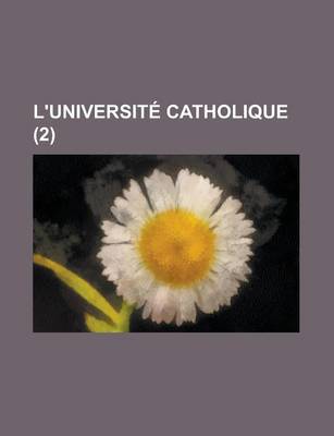 Book cover for L'Universit Catholique (2 )