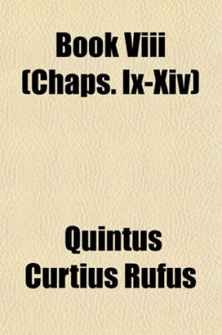 Cover of Book VIII (Chaps. IX-XIV)