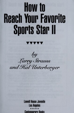Cover of How to Reach Your Favorite Sports Star, II