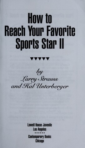 Book cover for How to Reach Your Favorite Sports Star, II