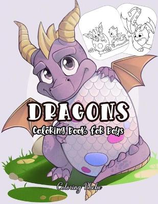 Book cover for Dragons Coloring Book for Boys