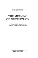 Book cover for The Meaning of Metafiction