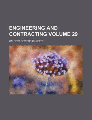 Book cover for Engineering and Contracting Volume 29