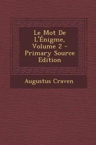 Cover of Le Mot de L'Enigme, Volume 2