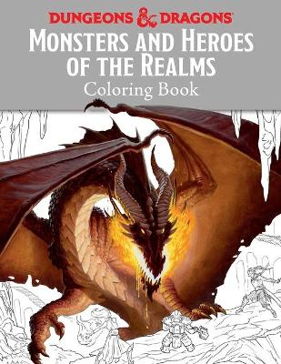 Book cover for Monsters and Heroes of the Realms Coloring Book