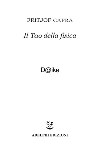 Cover of Il tao della fisica