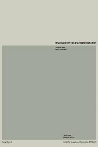Cover of Bruchversuche an Stahlbetonscheiben