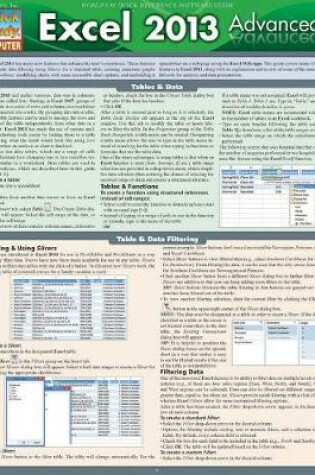 Cover of Excel 2013 Advanced