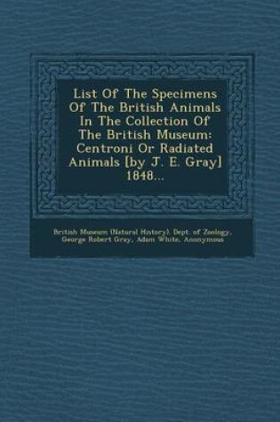 Cover of List of the Specimens of the British Animals in the Collection of the British Museum