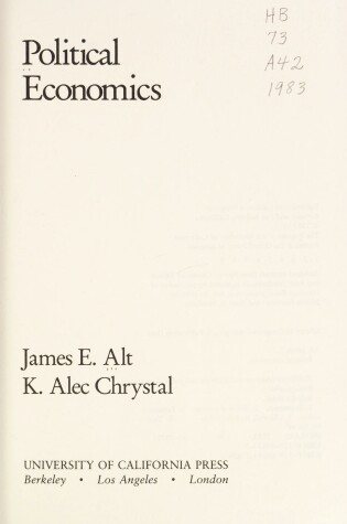 Cover of Political Economics