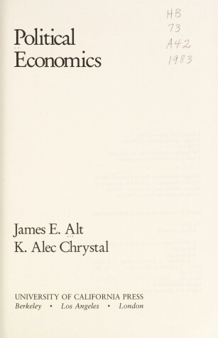 Book cover for Political Economics