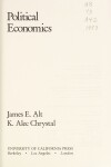 Book cover for Political Economics