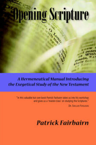 Cover of Opening Scripture (Paperback)