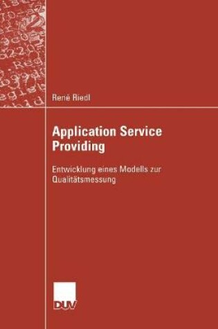 Cover of Application Service Providing