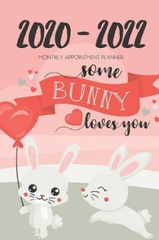 Cover of 2020-2022 Three 3 Year Planner Rabbit Bunny Monthly Calendar Gratitude Agenda Schedule Organizer