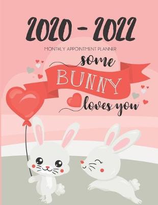 Book cover for 2020-2022 Three 3 Year Planner Rabbit Bunny Monthly Calendar Gratitude Agenda Schedule Organizer