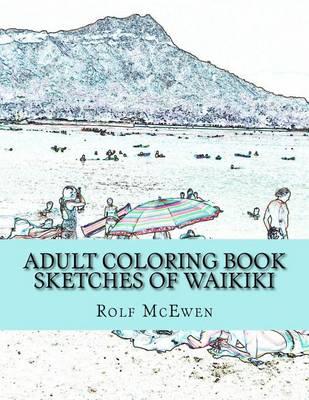 Book cover for Adult Coloring Book Sketches of Waikiki