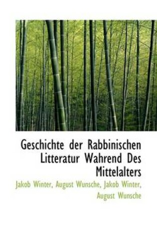 Cover of Geschichte Der Rabbinischen Litteratur Wahrend Des Mittelalters