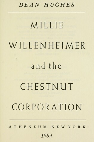 Cover of Millie Willenheimer and the Chestnut Corporation