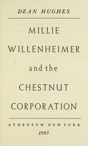 Book cover for Millie Willenheimer and the Chestnut Corporation